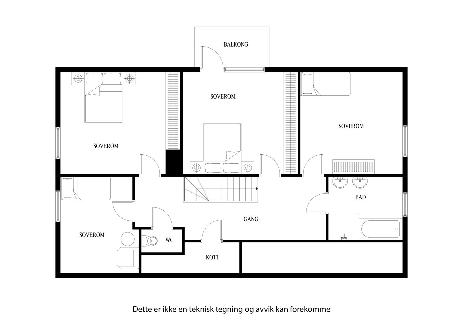 Planløsning for 2.etasje Galleribilde