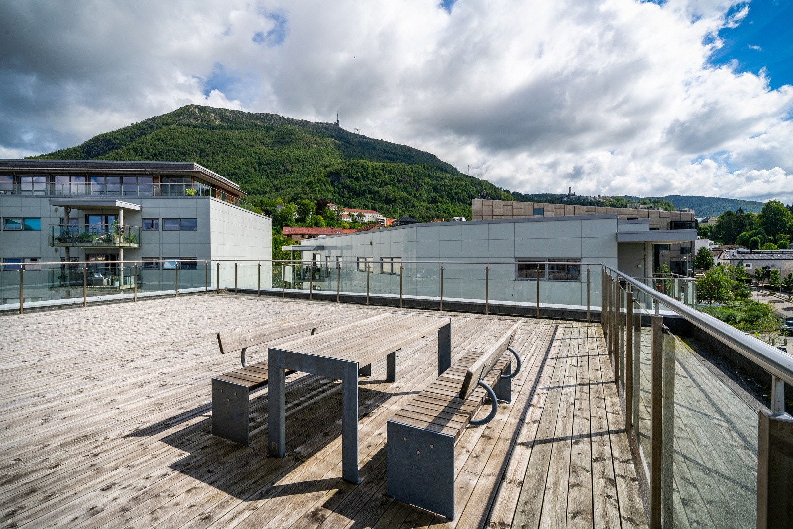 Takterrassen ligger i nabobygg. Galleribilde