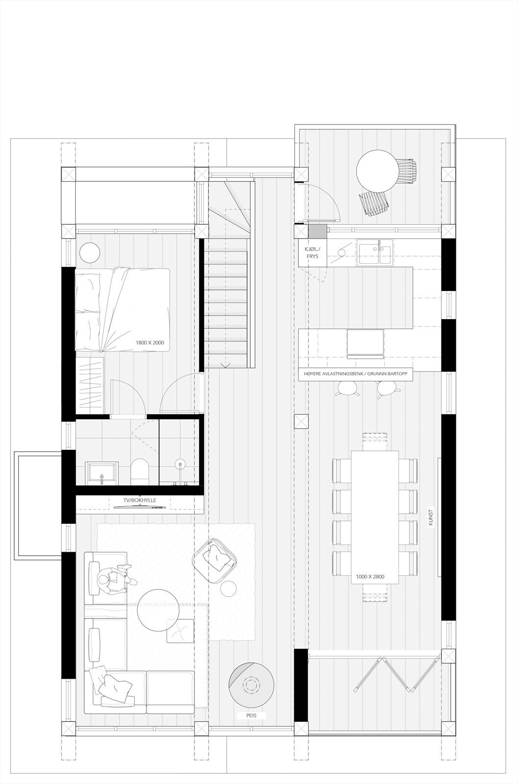 Plantegning av 2. etg. Galleribilde