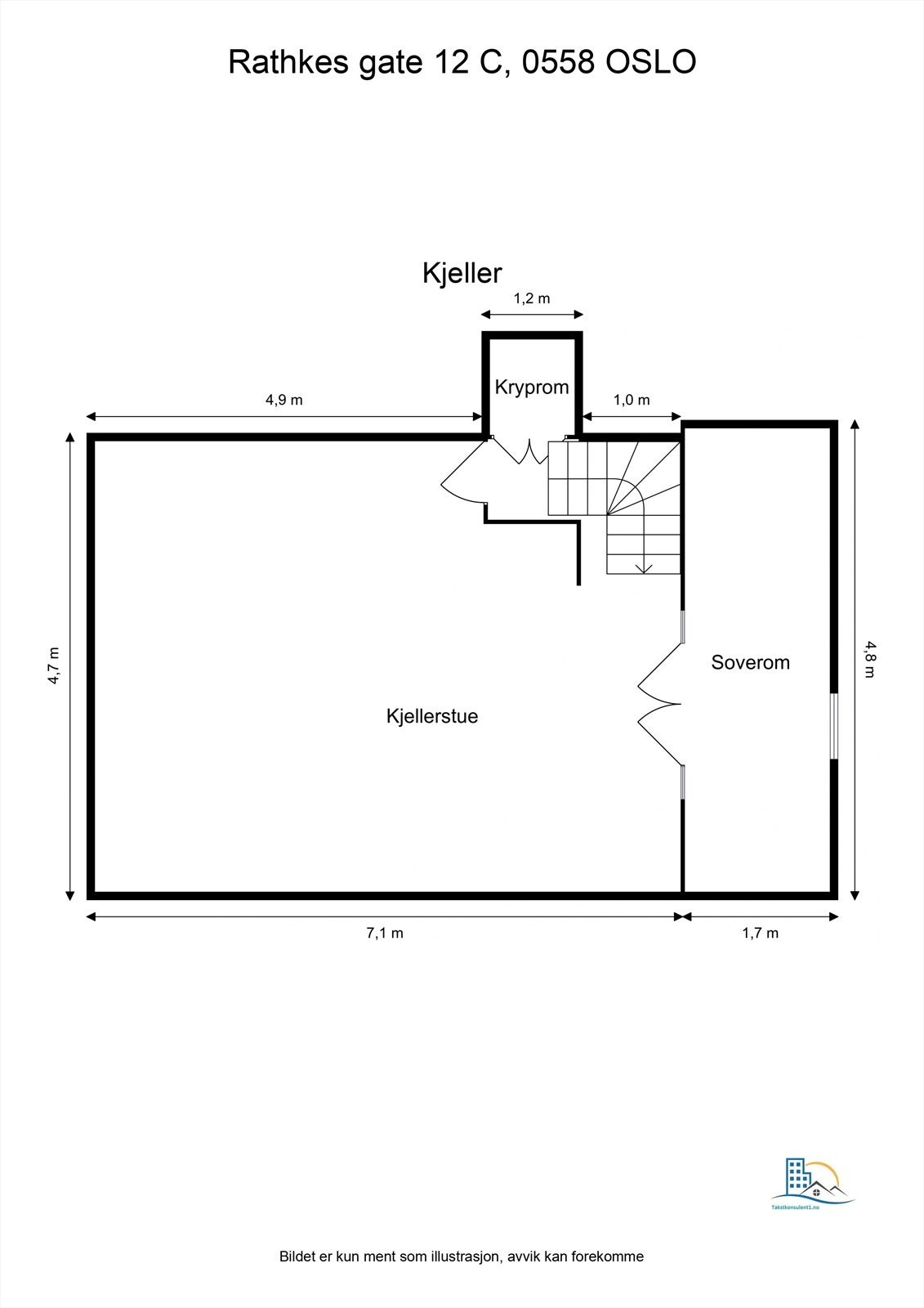 Plantegning underetasje. Galleribilde