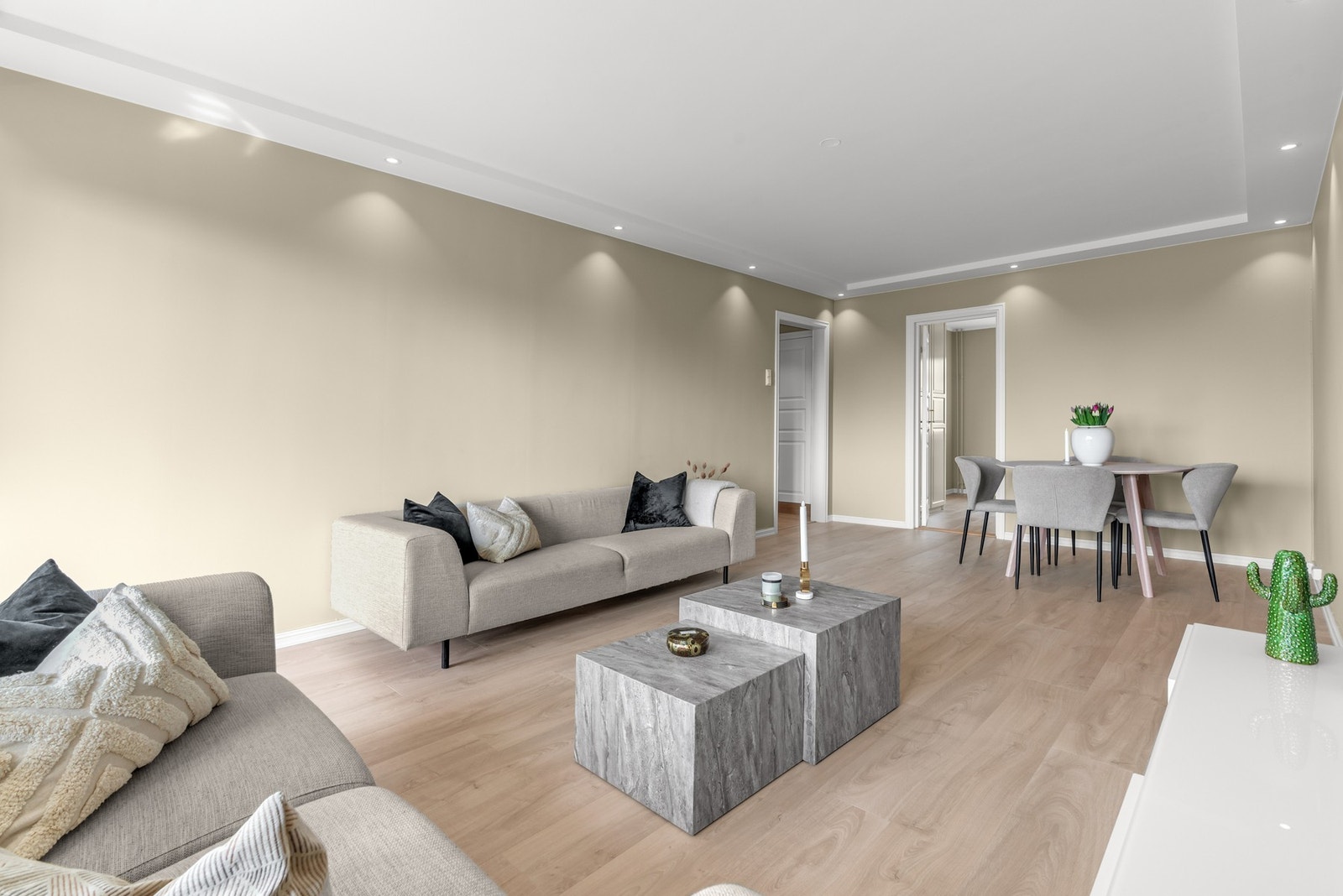 I felleskostnadene har du blant annet fyring, kabel-tv og internett inkludert. Galleribilde