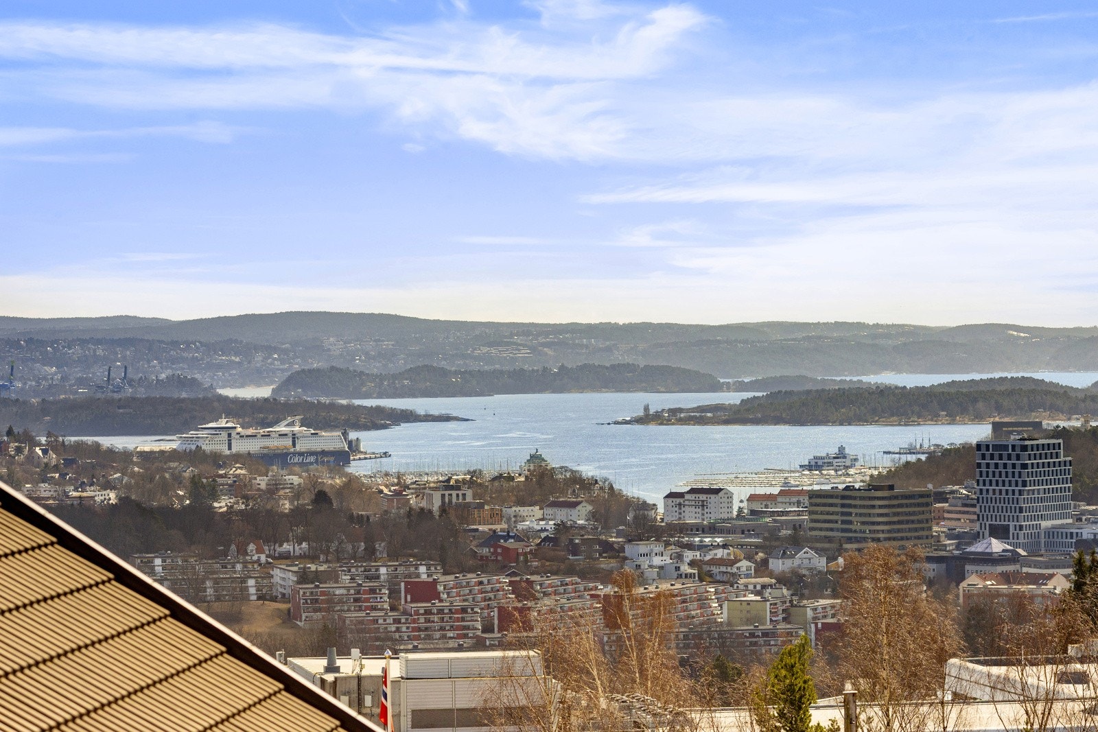 Fantastisk utsikt over fjorden Galleribilde