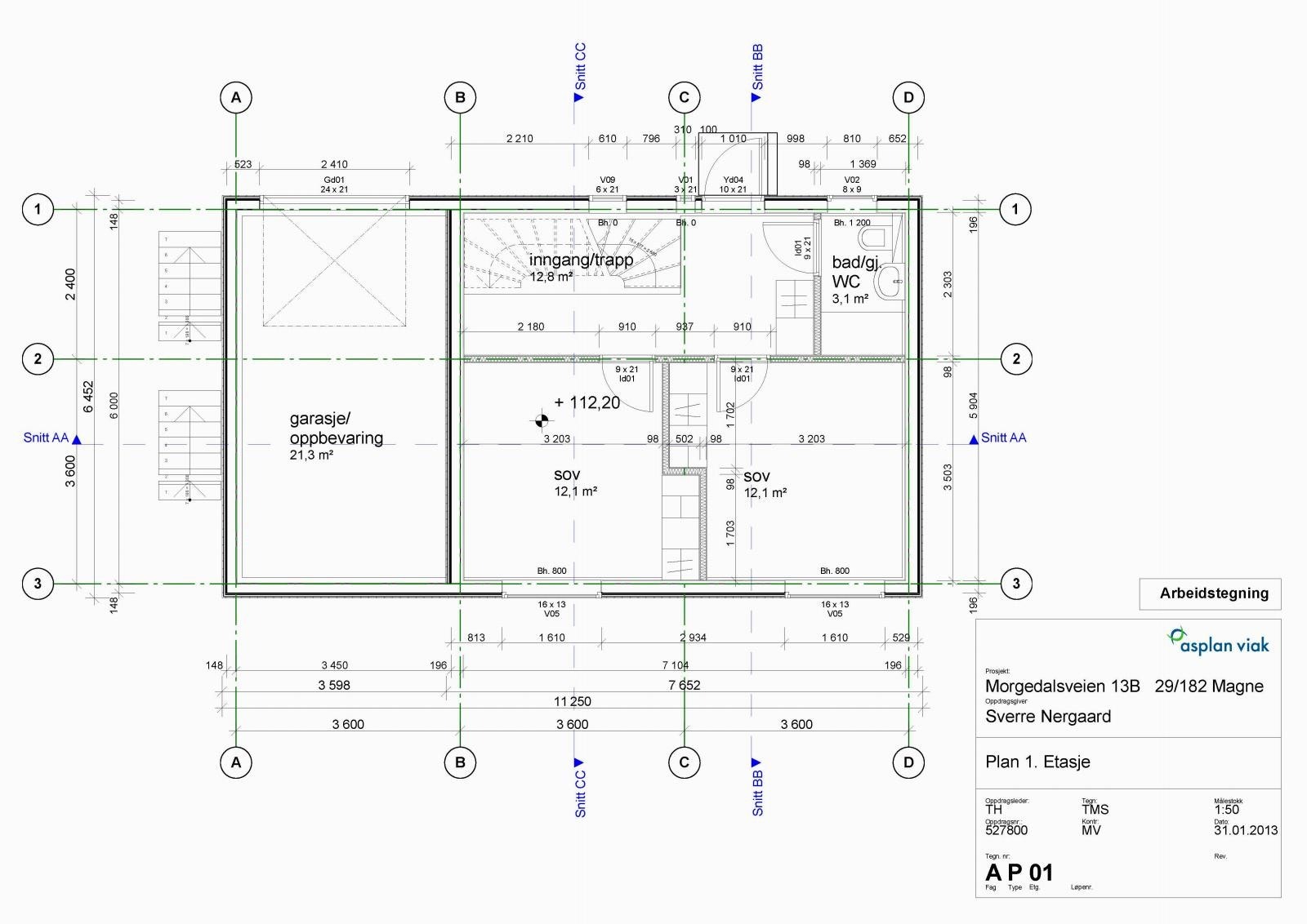 Plantegning 1. etasje Galleribilde