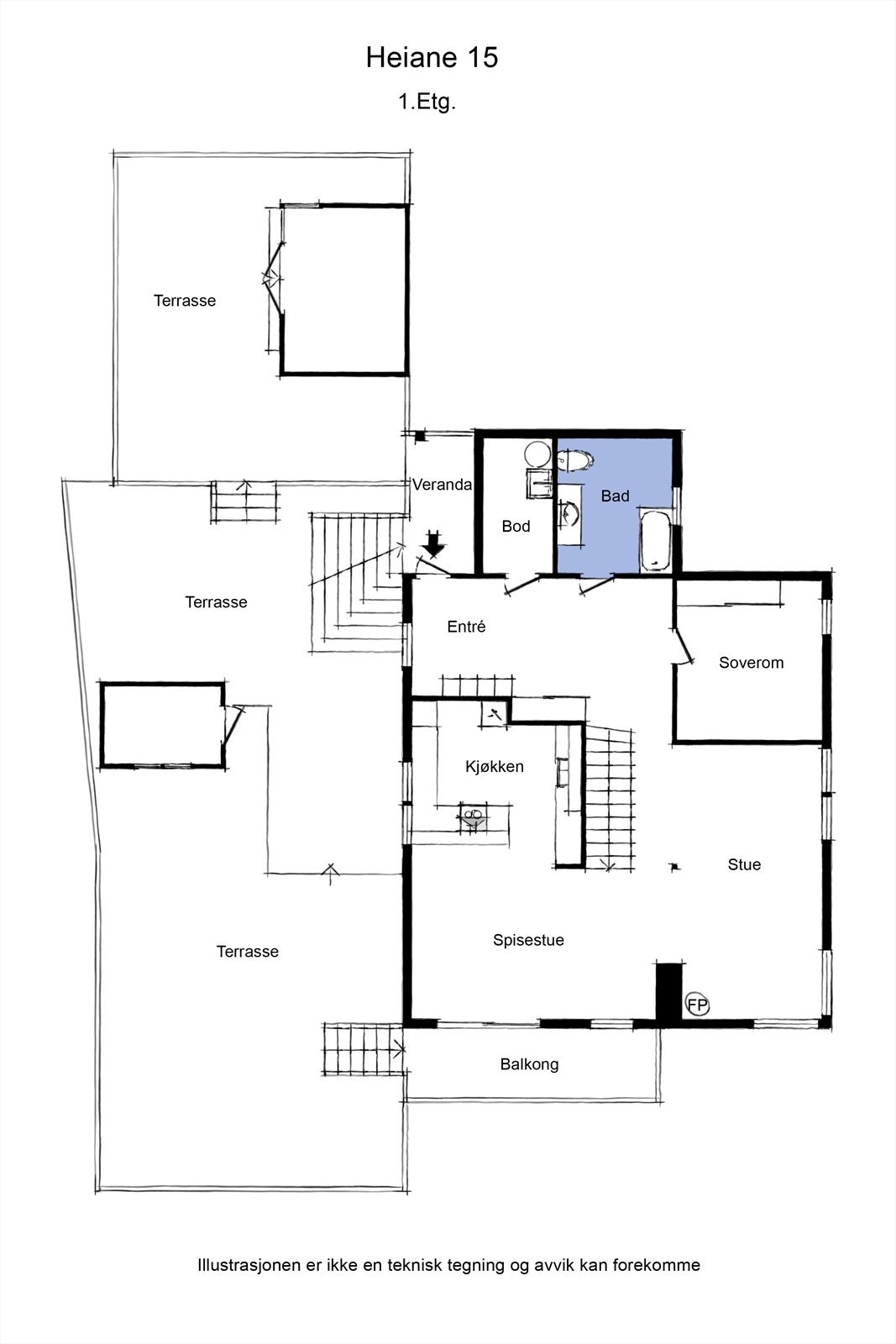 Plantegning | Første etasje. Galleribilde