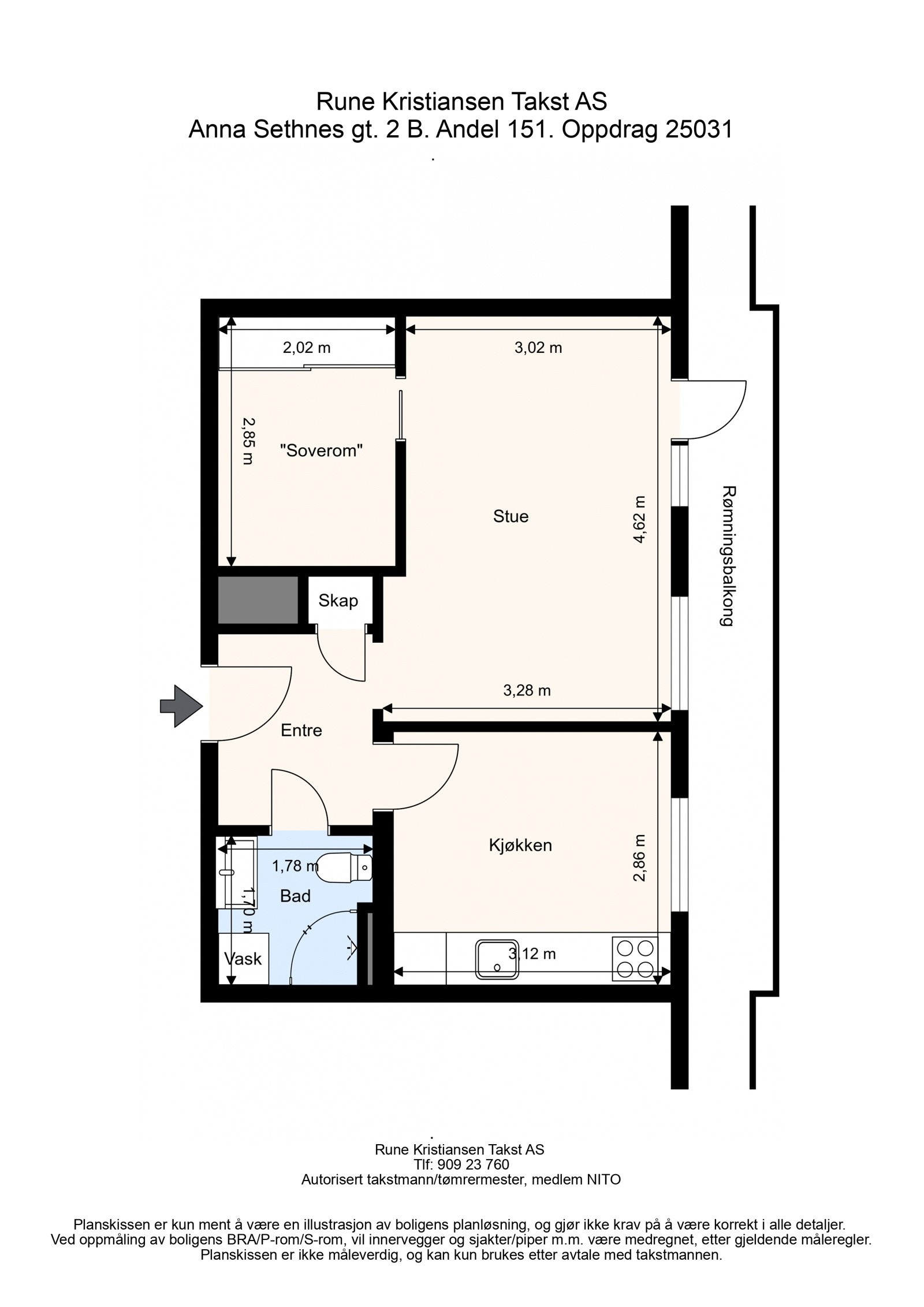 Plantegning - Godt med ekstern lagringsplass med kjellerbod på 8 kvm og loftsbod. Galleribilde