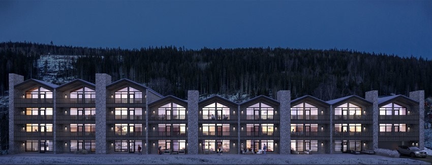 Illustrasjonsbilde fasade. Bildet er kun en illustrasjon og avvik kan/vil forekomme. Galleribilde