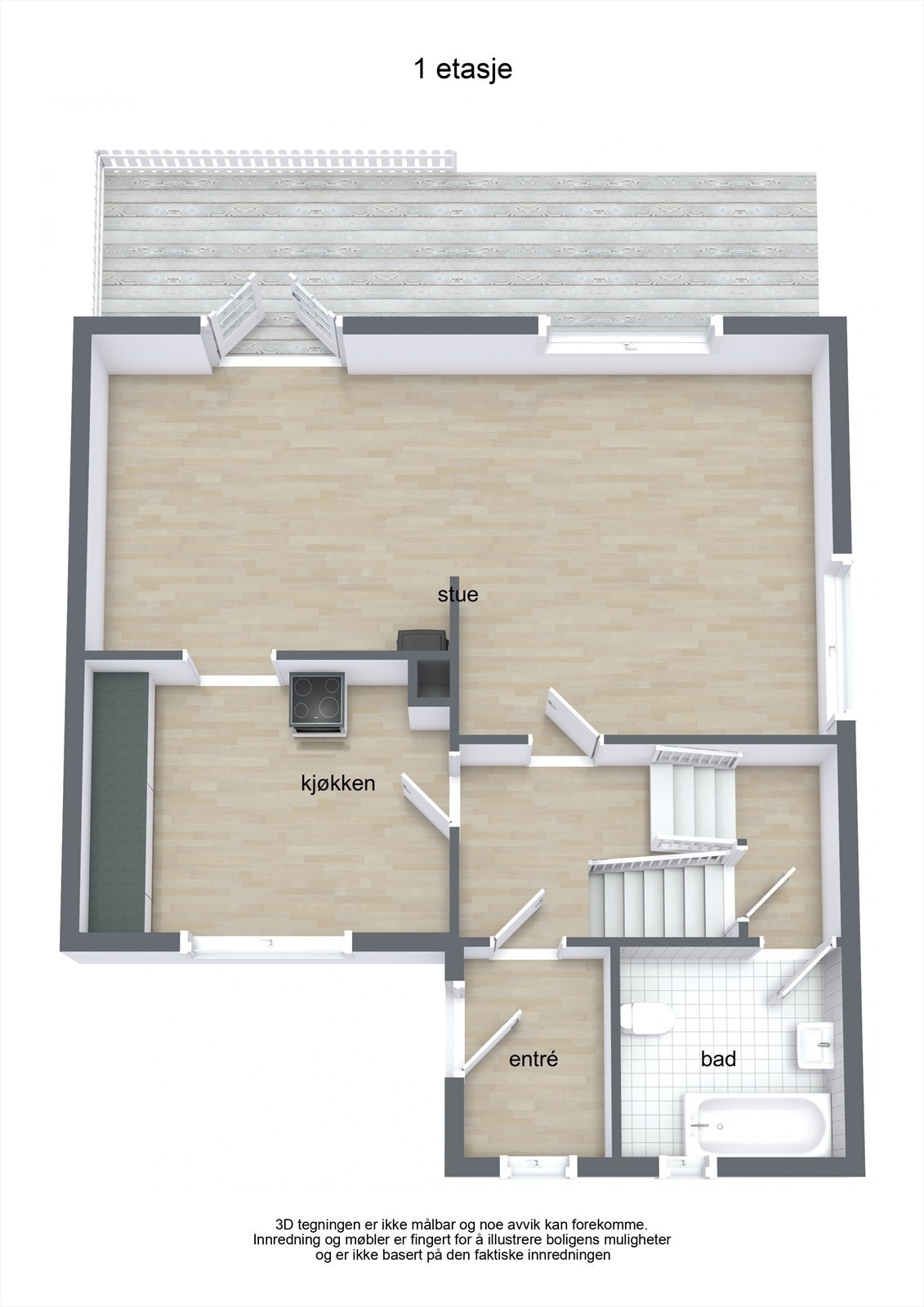 Plantegning 1. etg Galleribilde