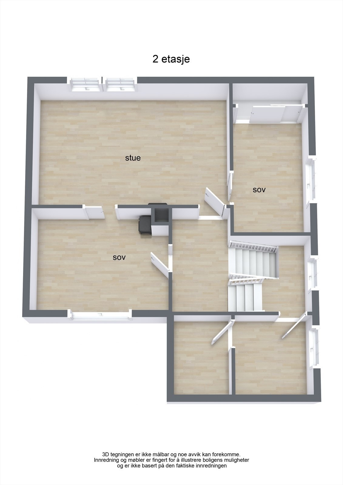 Plantegning 2. etg Galleribilde