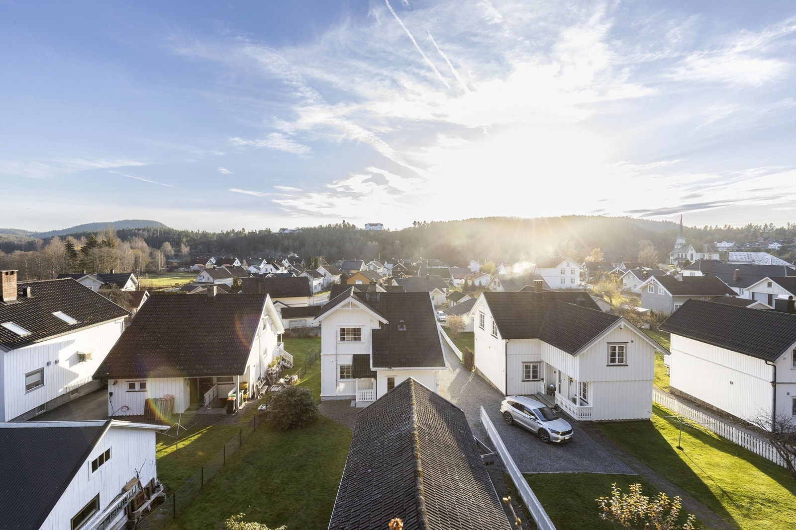 Utsikt fra uteplassen på høyden Galleribilde