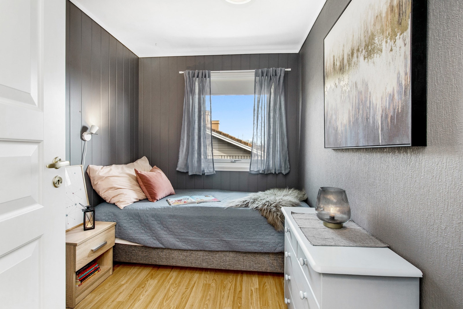 Bod som i dag brukes som soverom. Ikke godkjent for varig opphold. Galleribilde