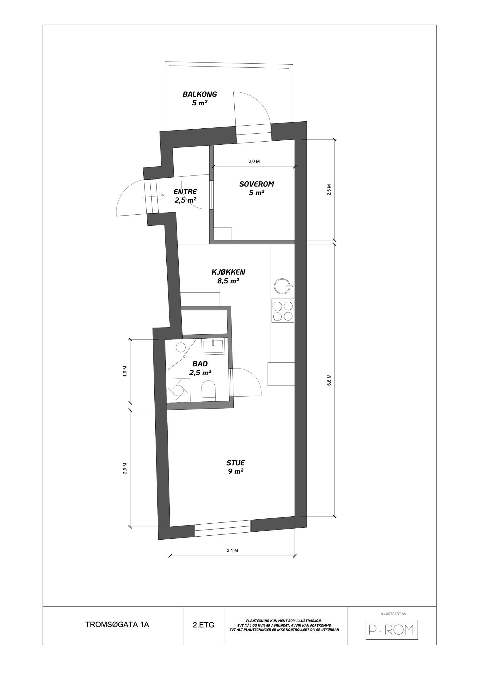 Praktisk fordelt planløsning. Galleribilde