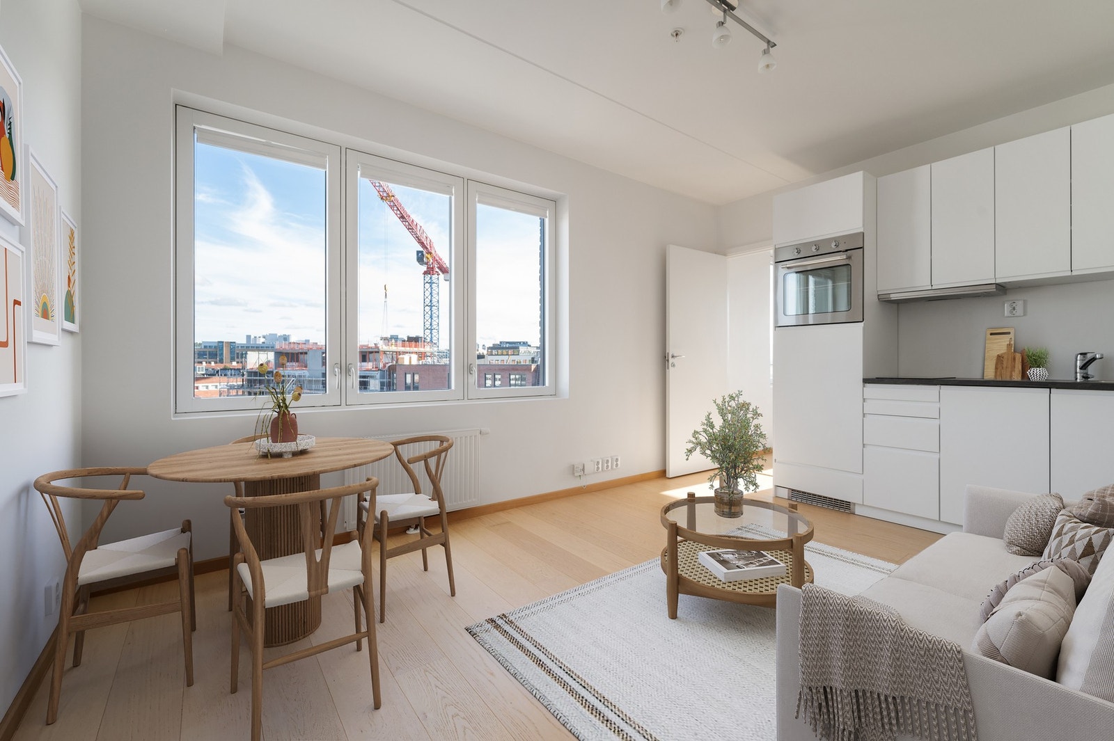 Hybel - Illustrasjonsbilde med digital styling - viser muligheter for møblering av hybelen. Galleribilde