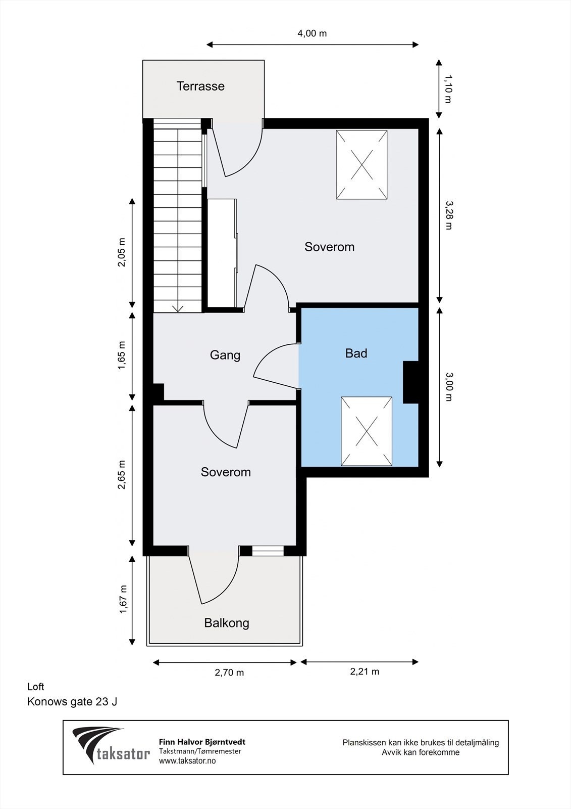 Plantegning loft Galleribilde