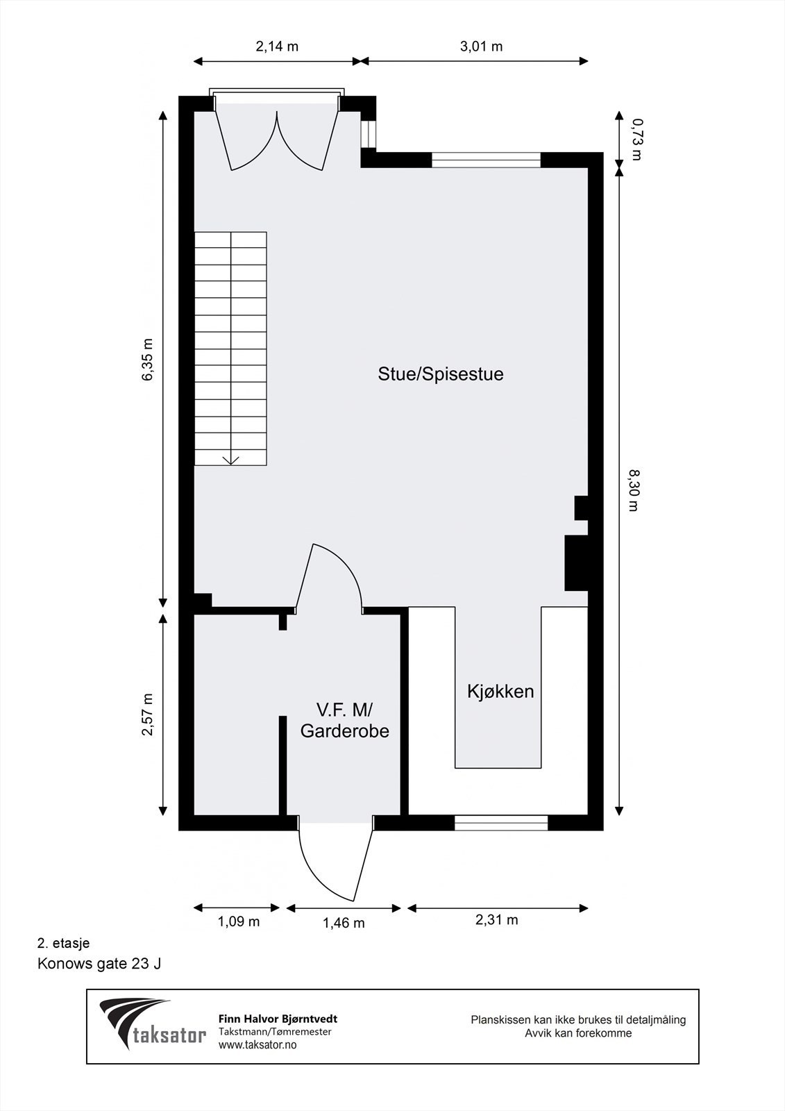 Plantegning 2. etasje Galleribilde