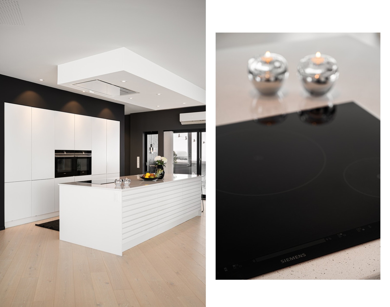 Nedfelt platetopp med takmontert ventilator Galleribilde