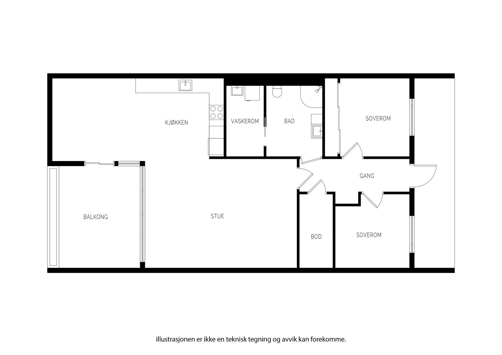 Plantegning 4.etg. Galleribilde