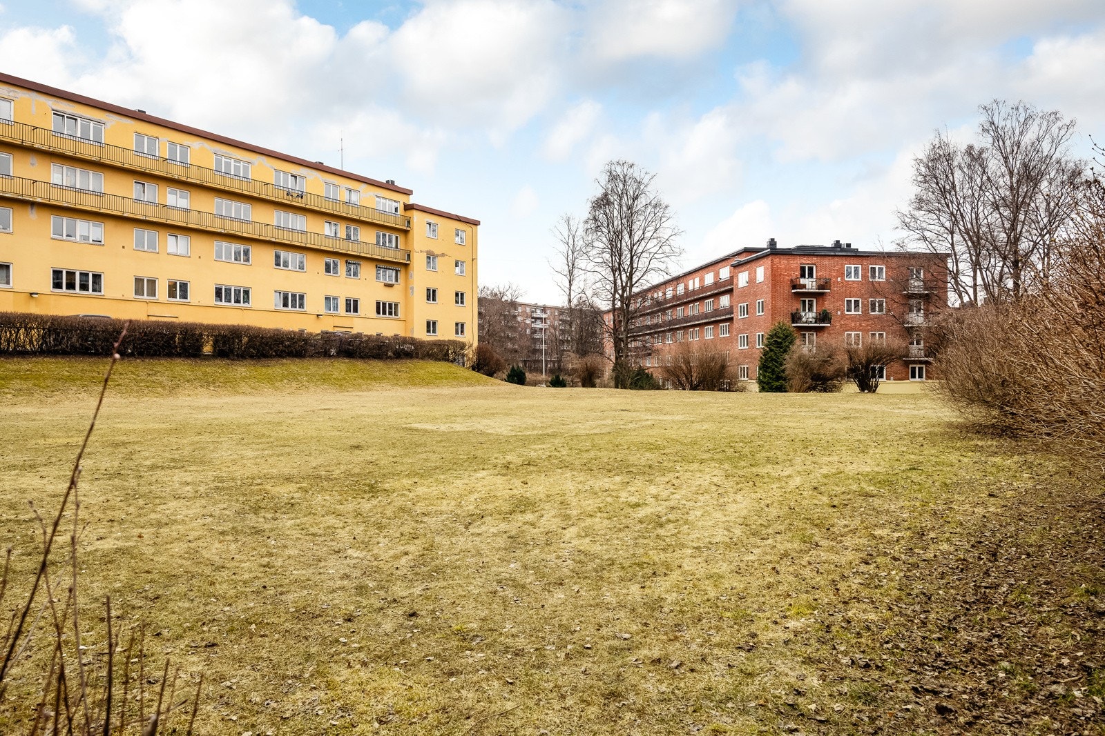 Borettslagets fellesareal er store og parkmessige opparbeidet. Galleribilde