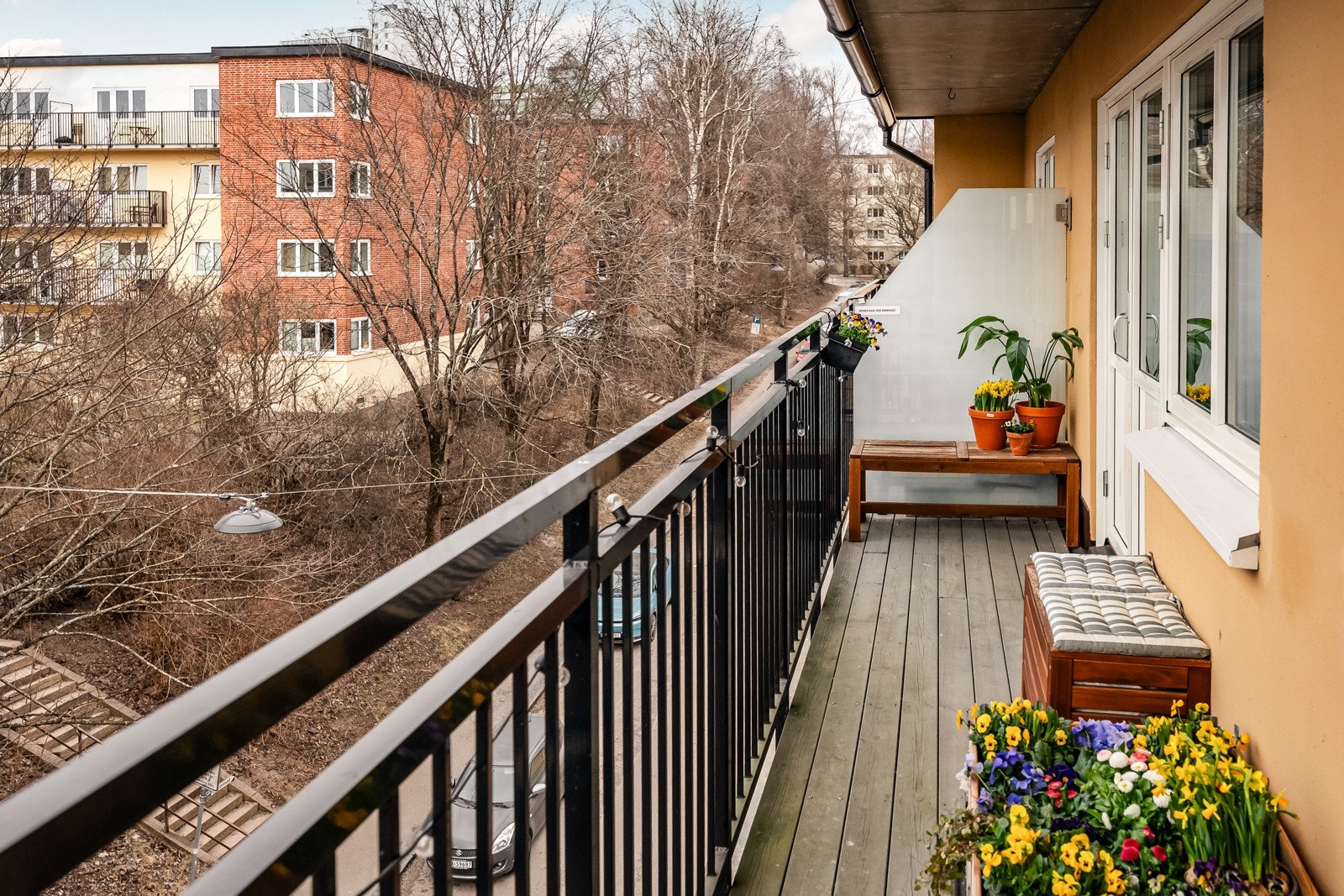 Det er tillatt med el- og gassgrill på balkongen. Galleribilde