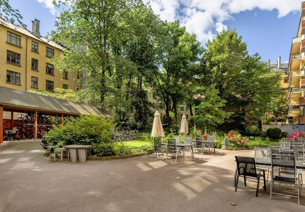 Felles bakgård Galleribilde