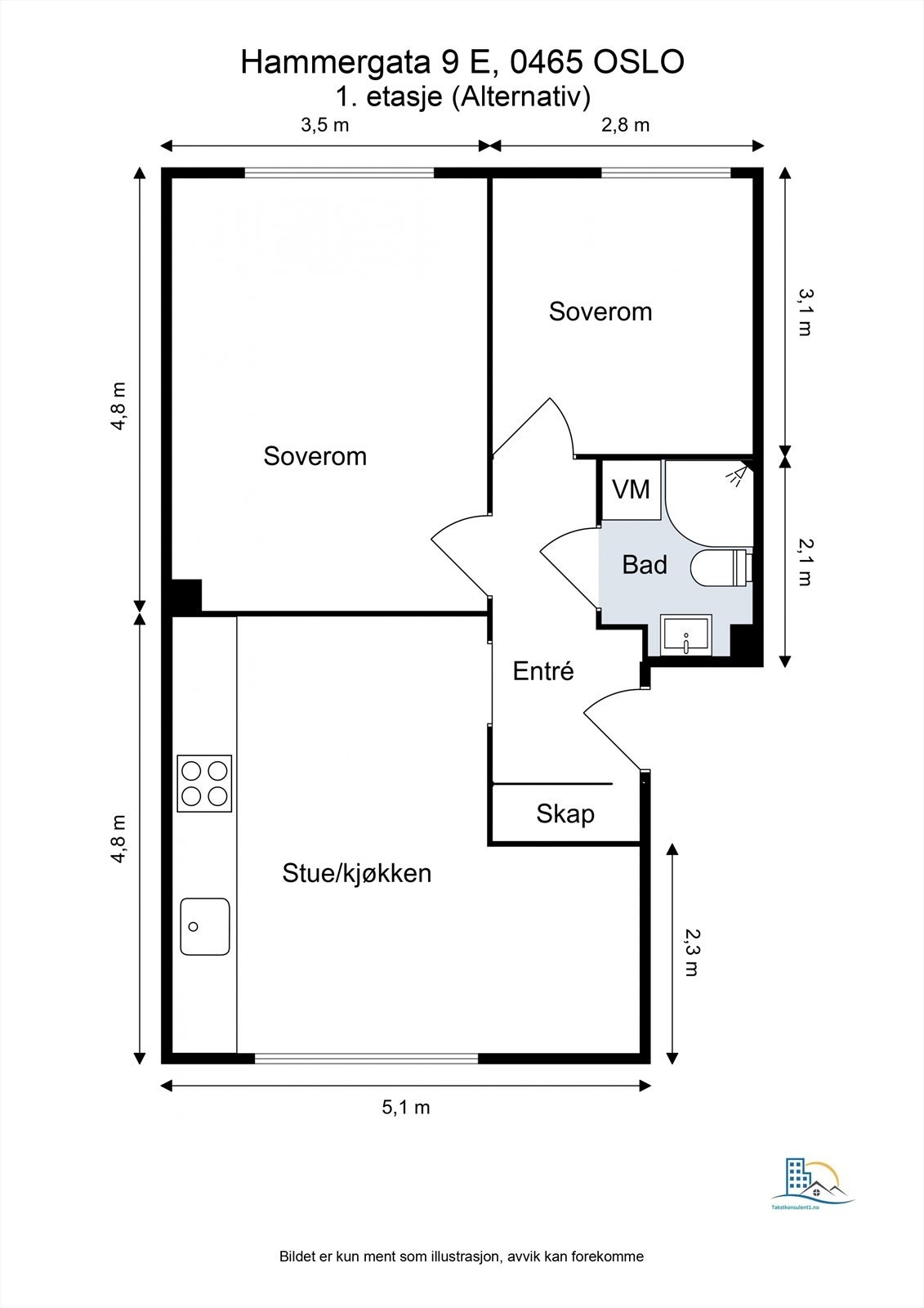 Alternativ planløsning Galleribilde