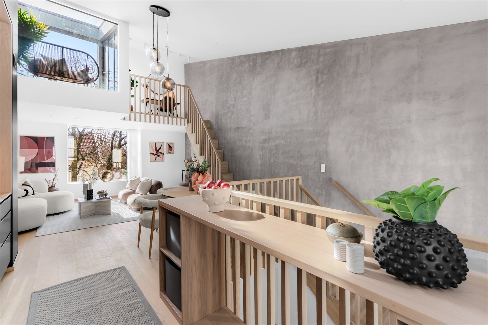 Balansert ventilasjonsanlegg som sikrer et godt inneklima. Systemet gir effektiv luftutskifting, samtidig som det bevarer varme og reduserer energitap. Galleribilde