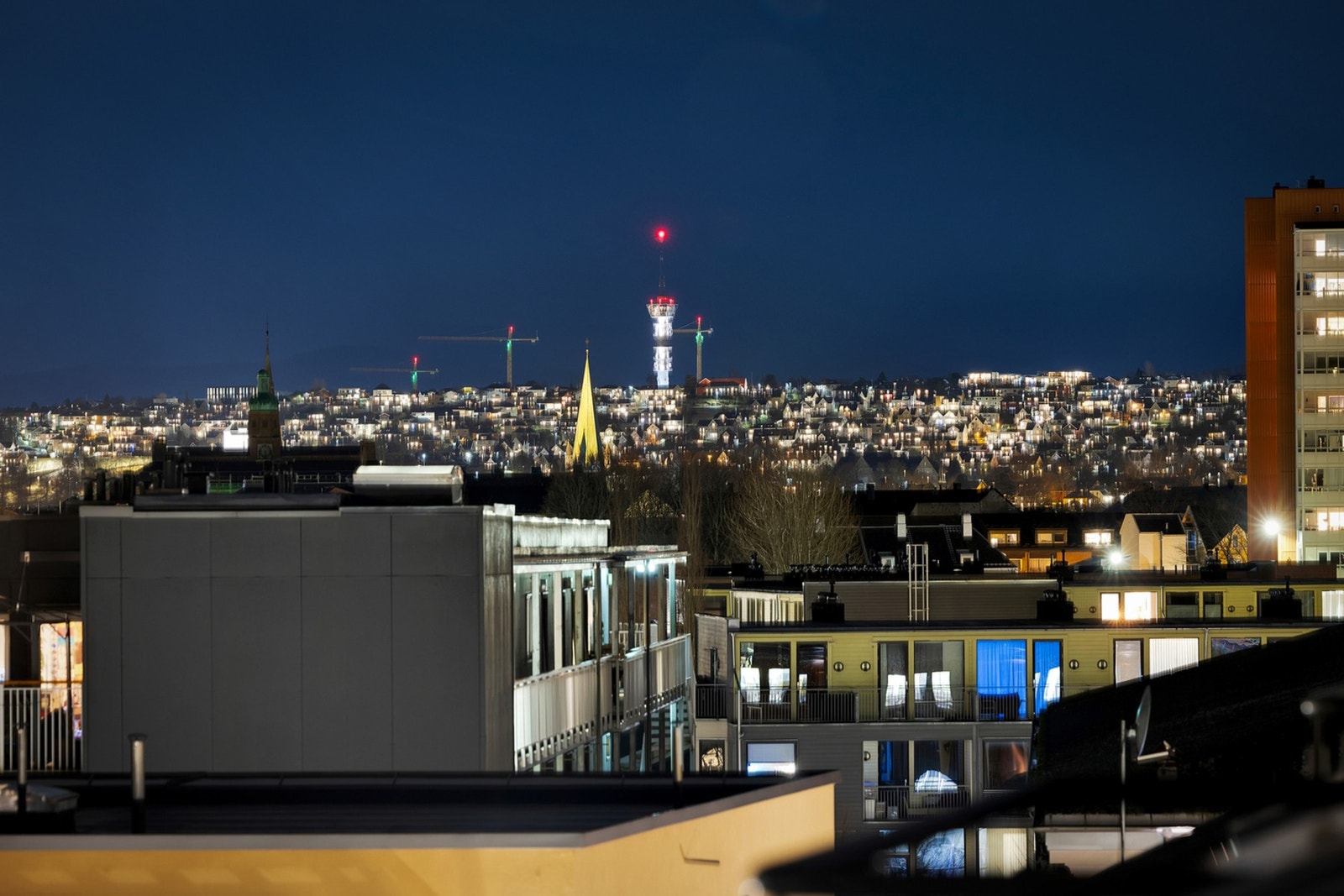 Utsikt fra takterrasse. Galleribilde