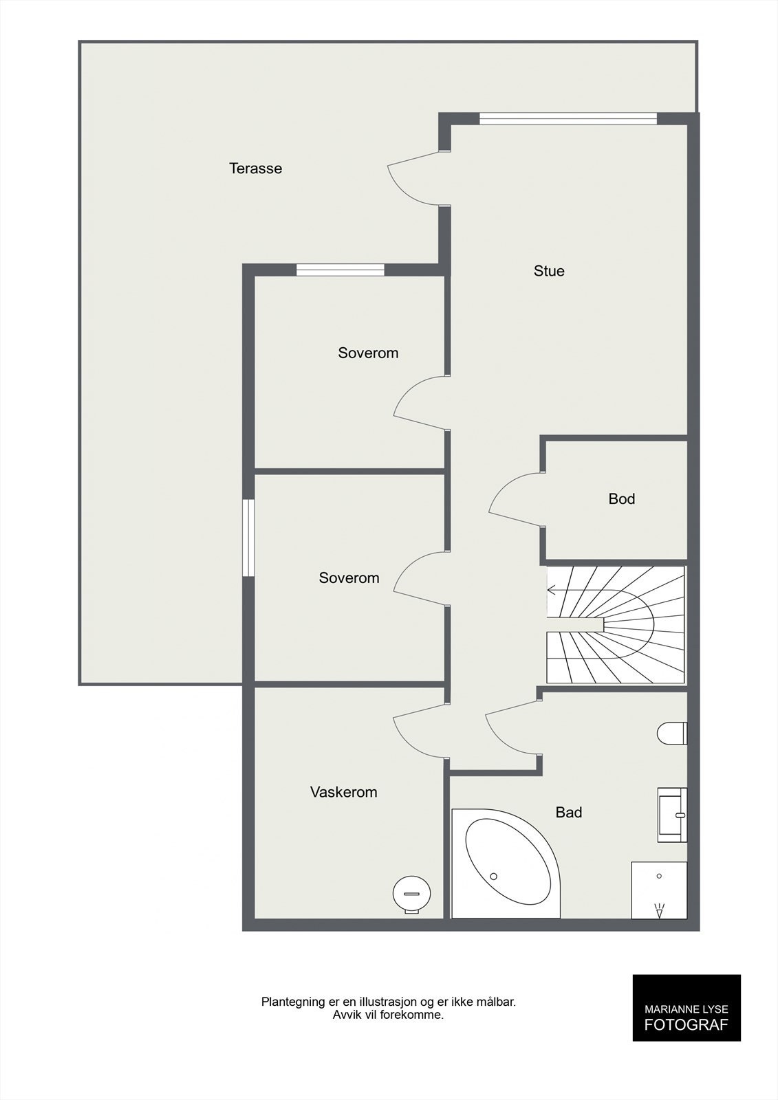 Plantegning u.etg. Galleribilde