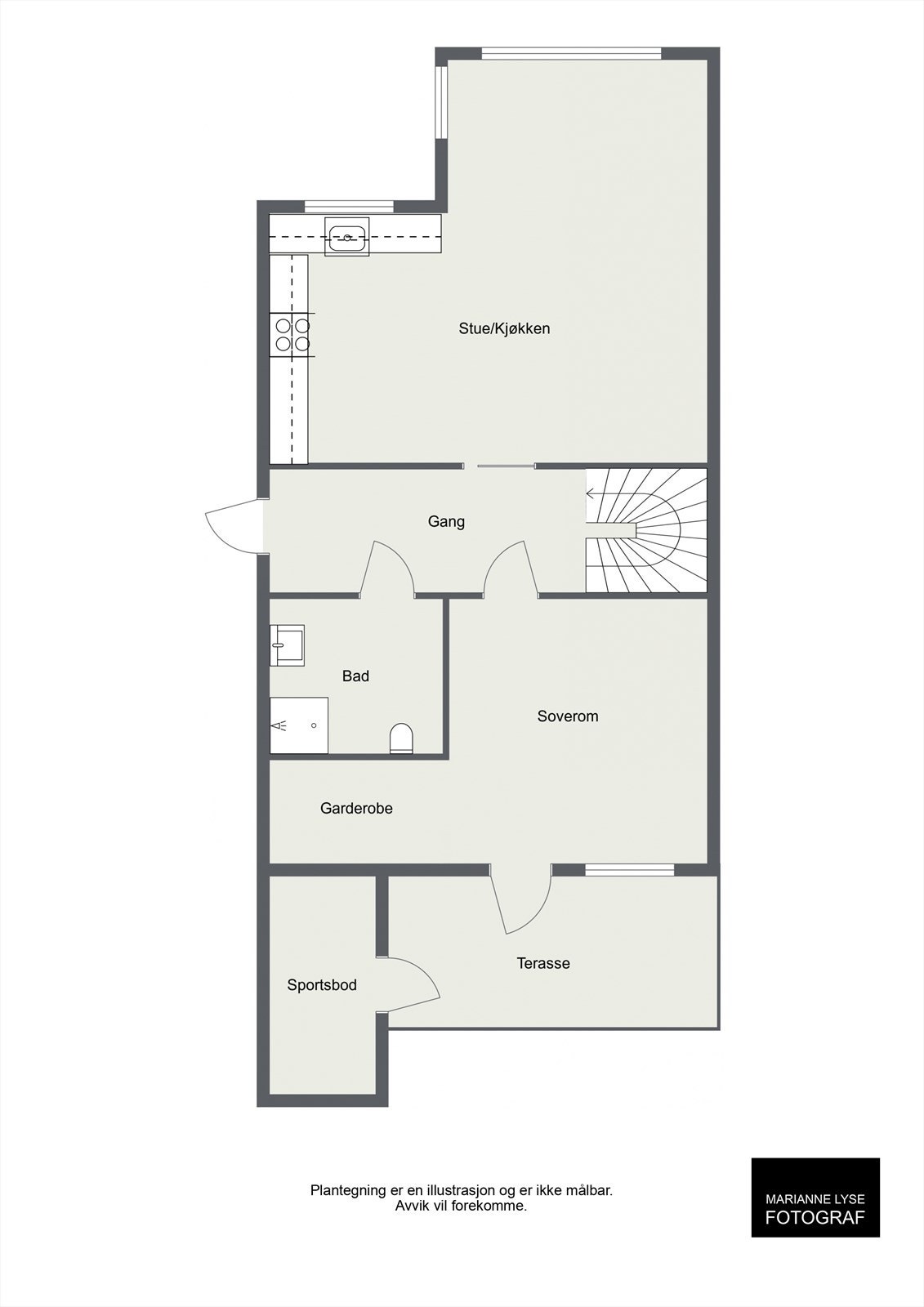 Plantegning 1.etg. Galleribilde