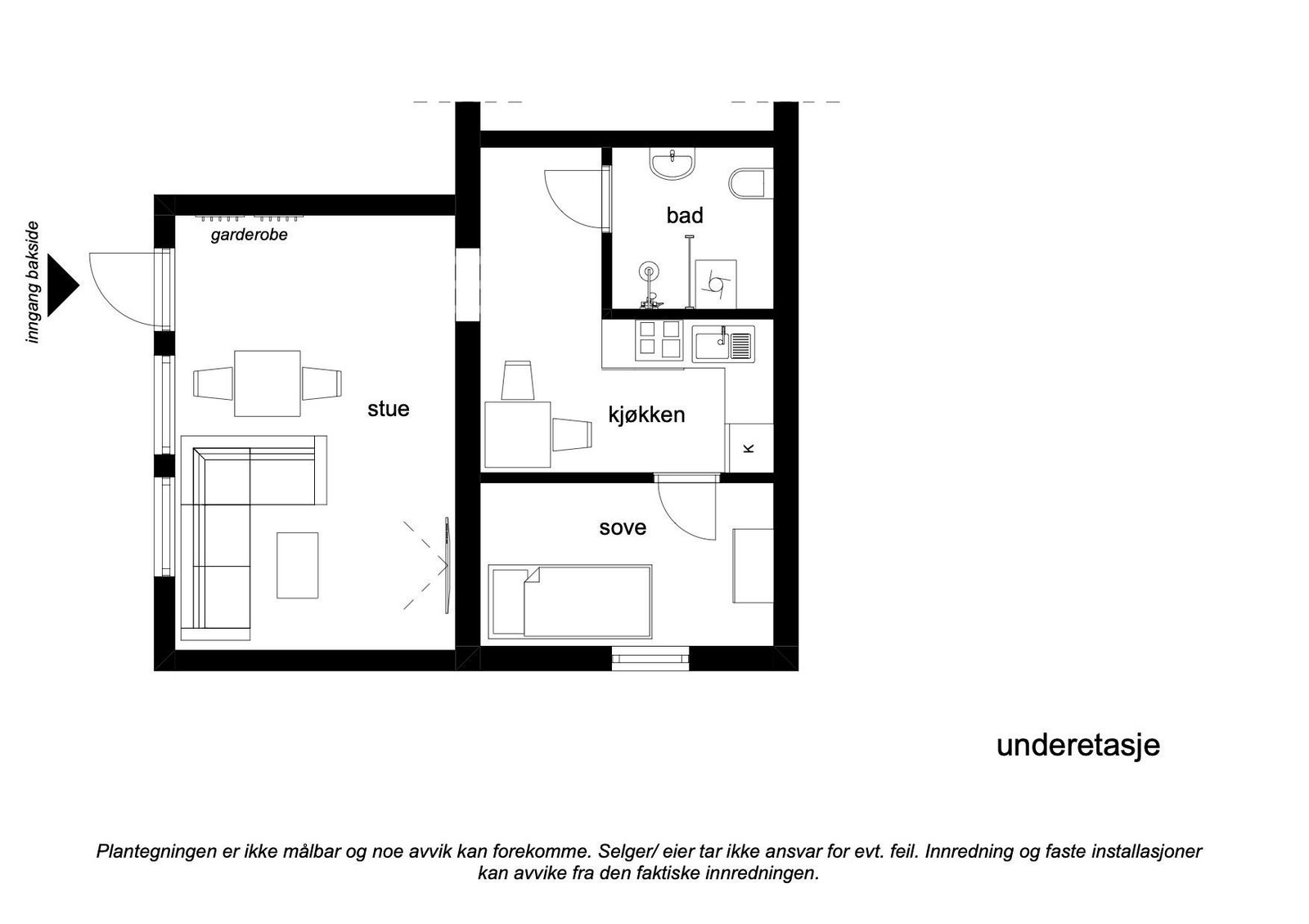 Plan underetasje Galleribilde