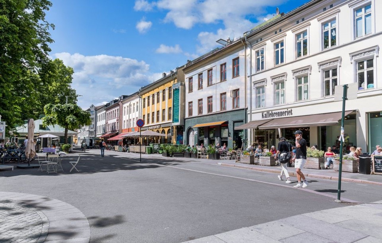Kort vei til Olaf Ryes plass med flere restauranter, butikker og barer. Galleribilde