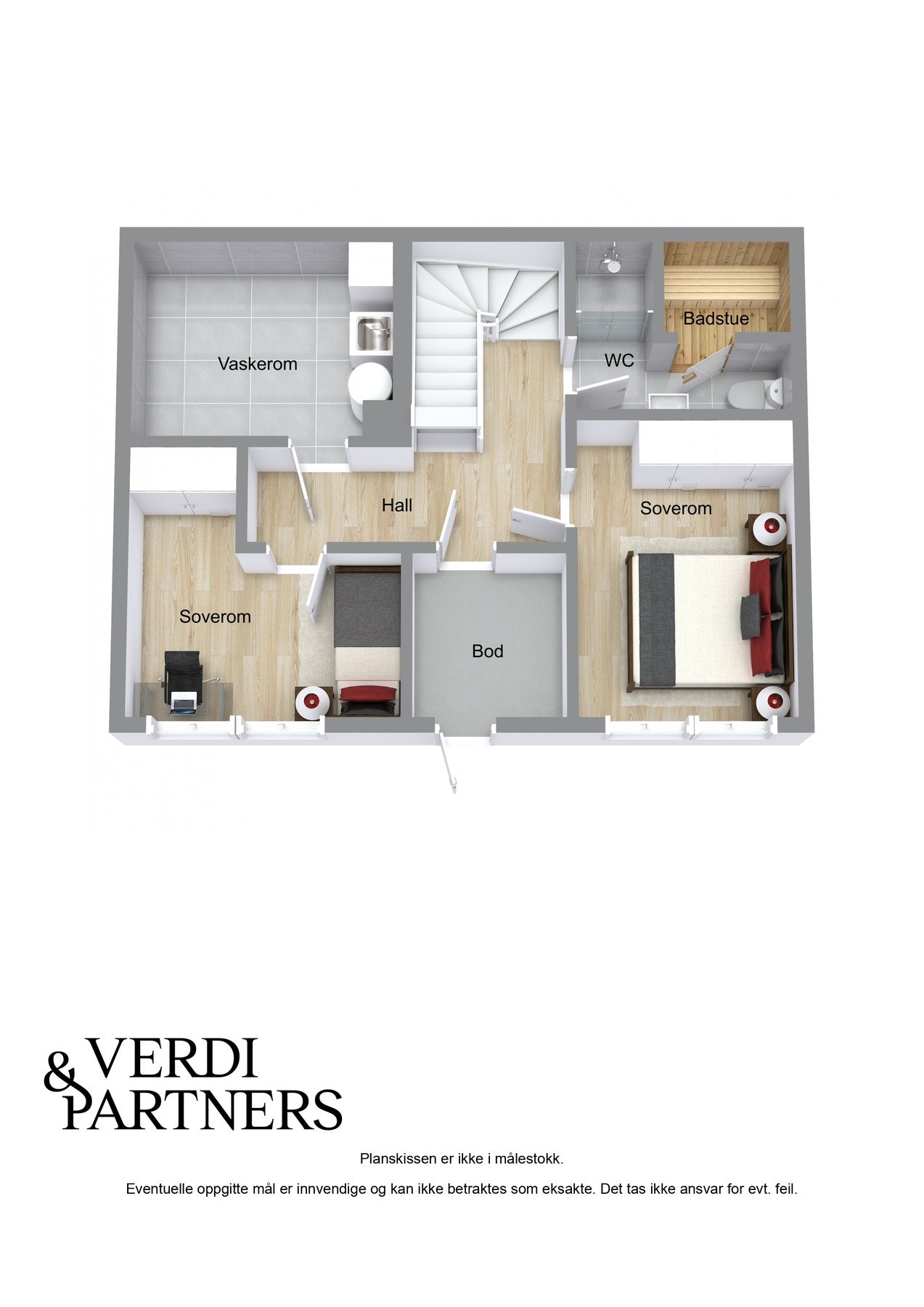 Plantegning u.etg. - Kan avvike fra de faktiske forhold. Galleribilde