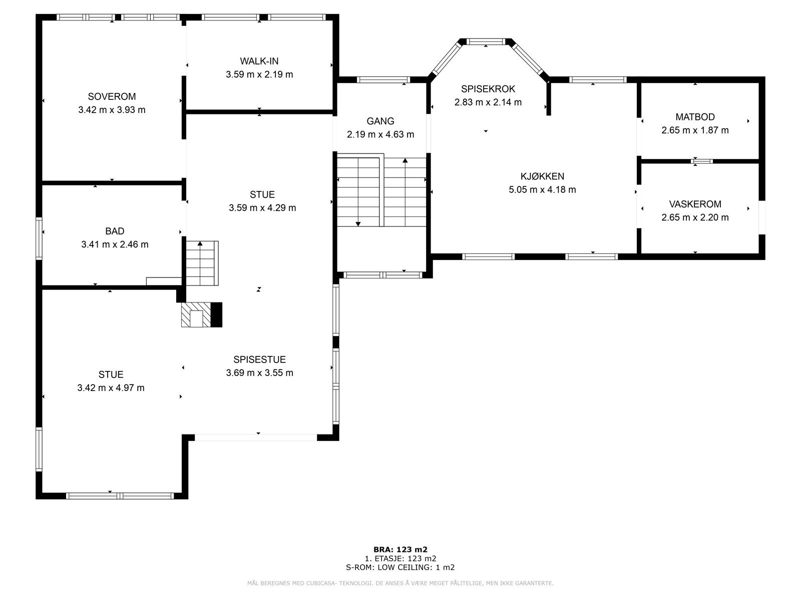 Plantegning 1.etasje. Galleribilde
