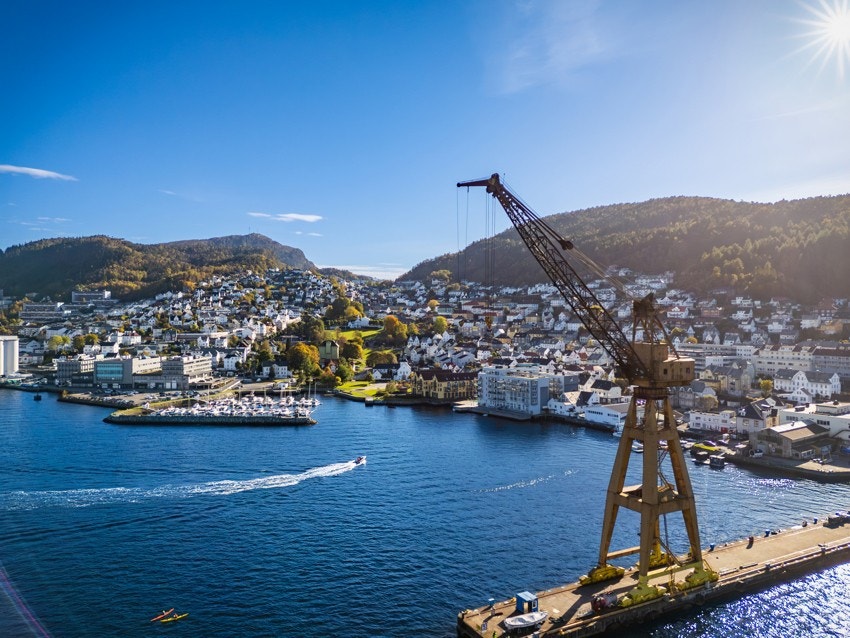 Den velkjente Krana på Laksevåg. Galleribilde