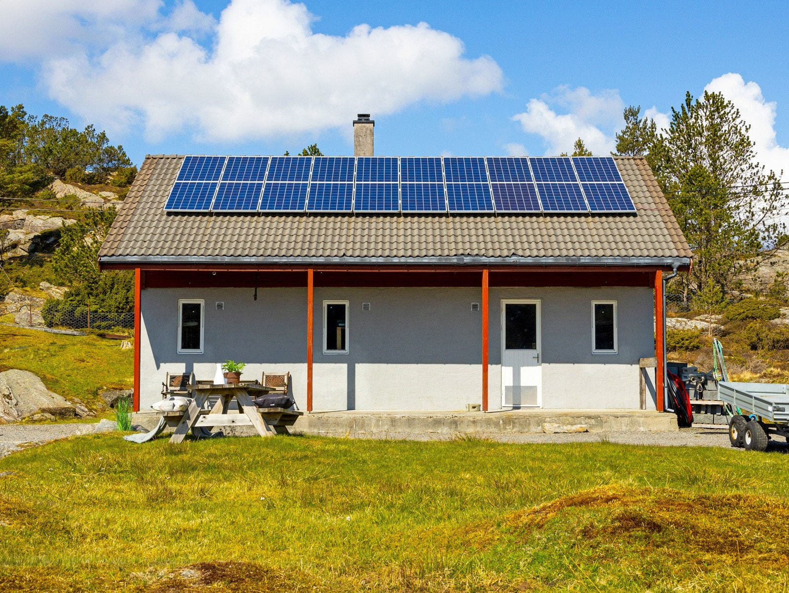 Driftsbygningen går over 2 plan. Galleribilde