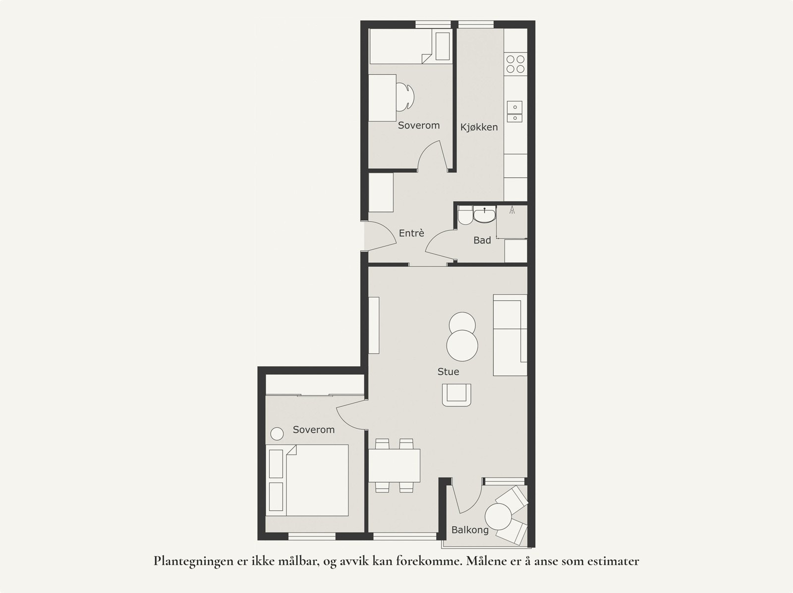 Plantegning 1.etg - trappefri adkomst. Galleribilde