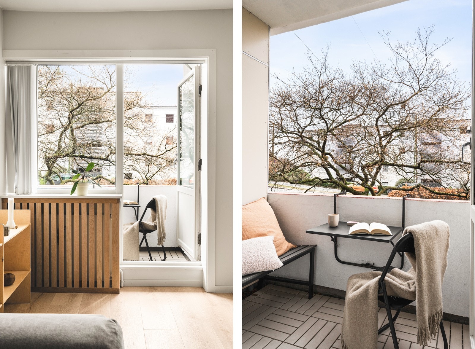 Leiligheten har en egen koselig balkong. Galleribilde