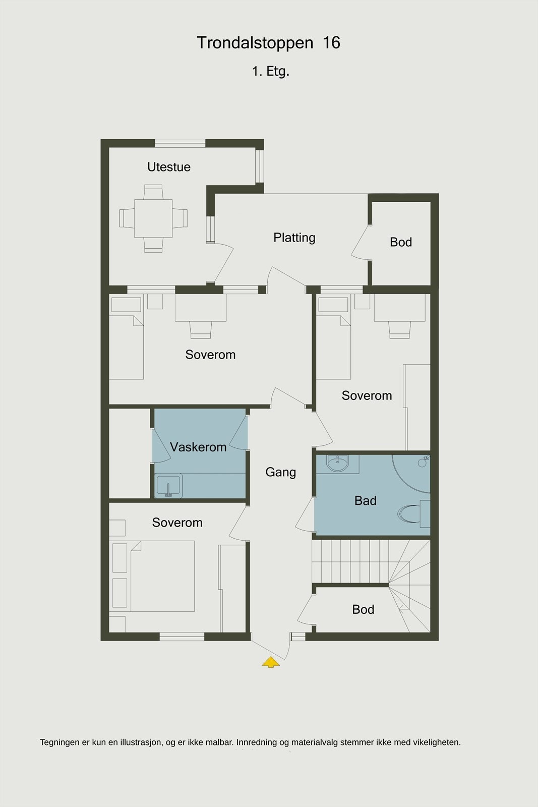 Plantegning 1 etasje Galleribilde