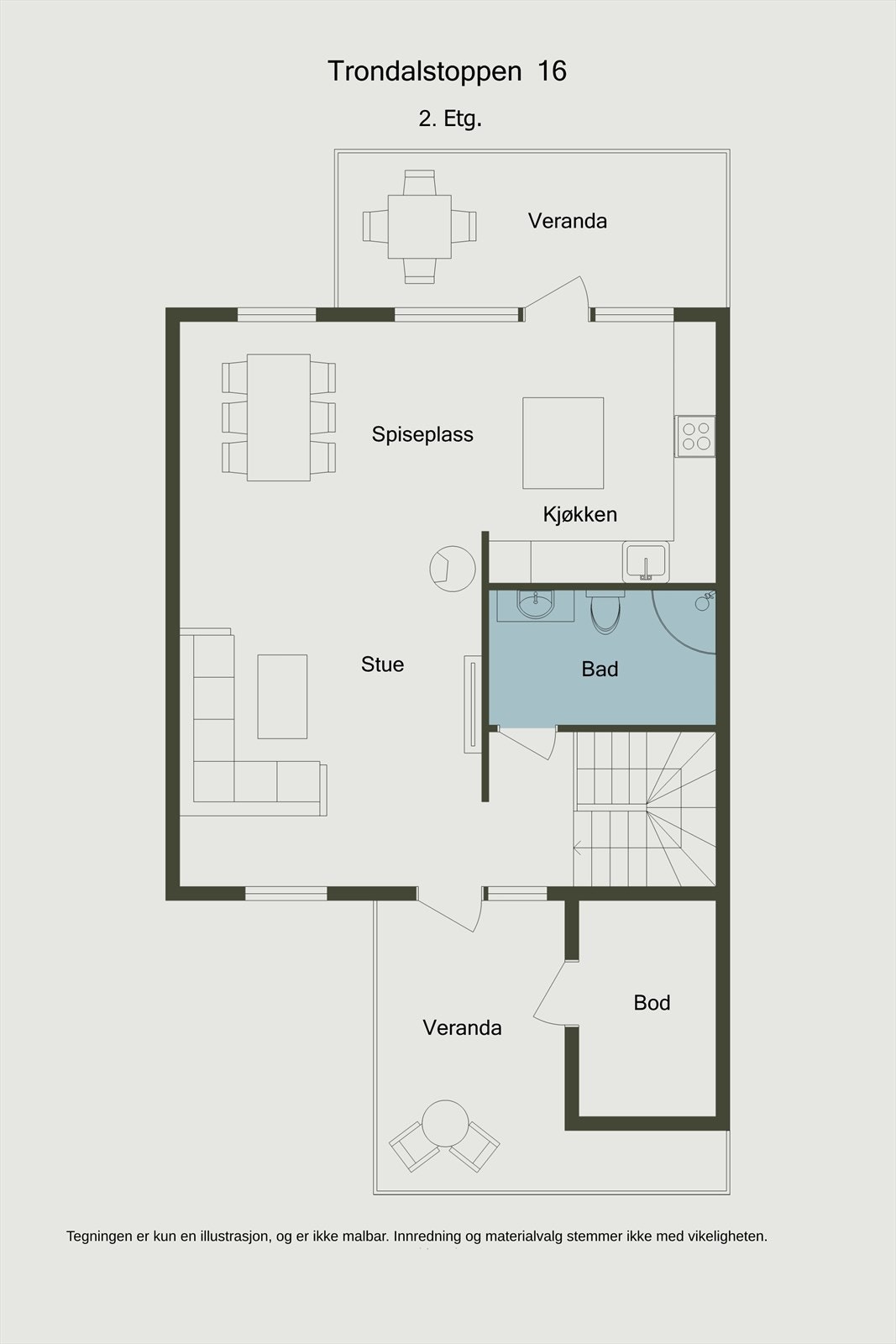Plantegning 2 etasje Galleribilde