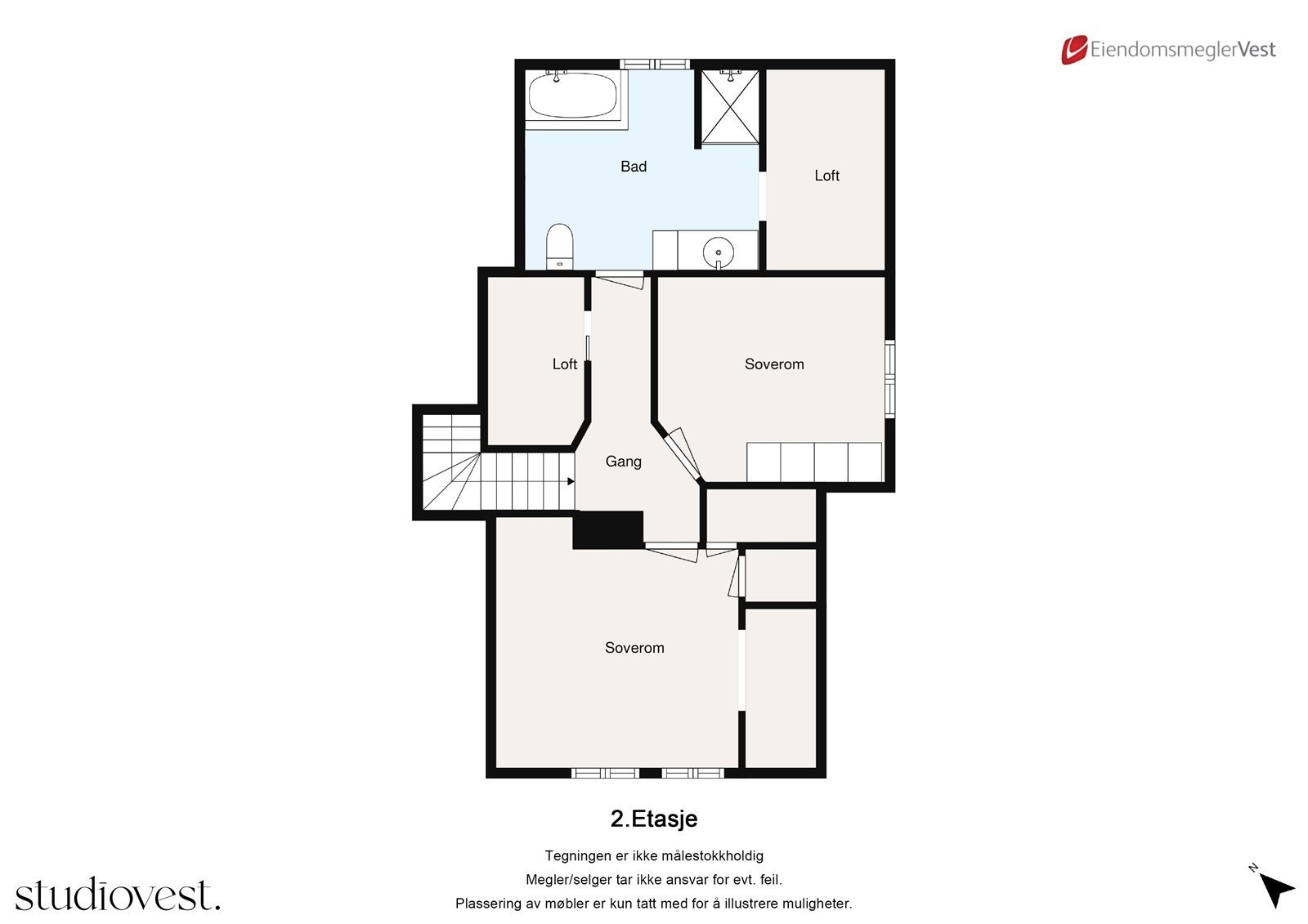 Planskisse: Loft. Galleribilde