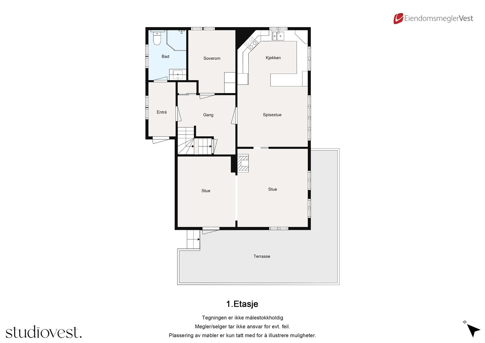 Planskisse: 1. etasje. Galleribilde