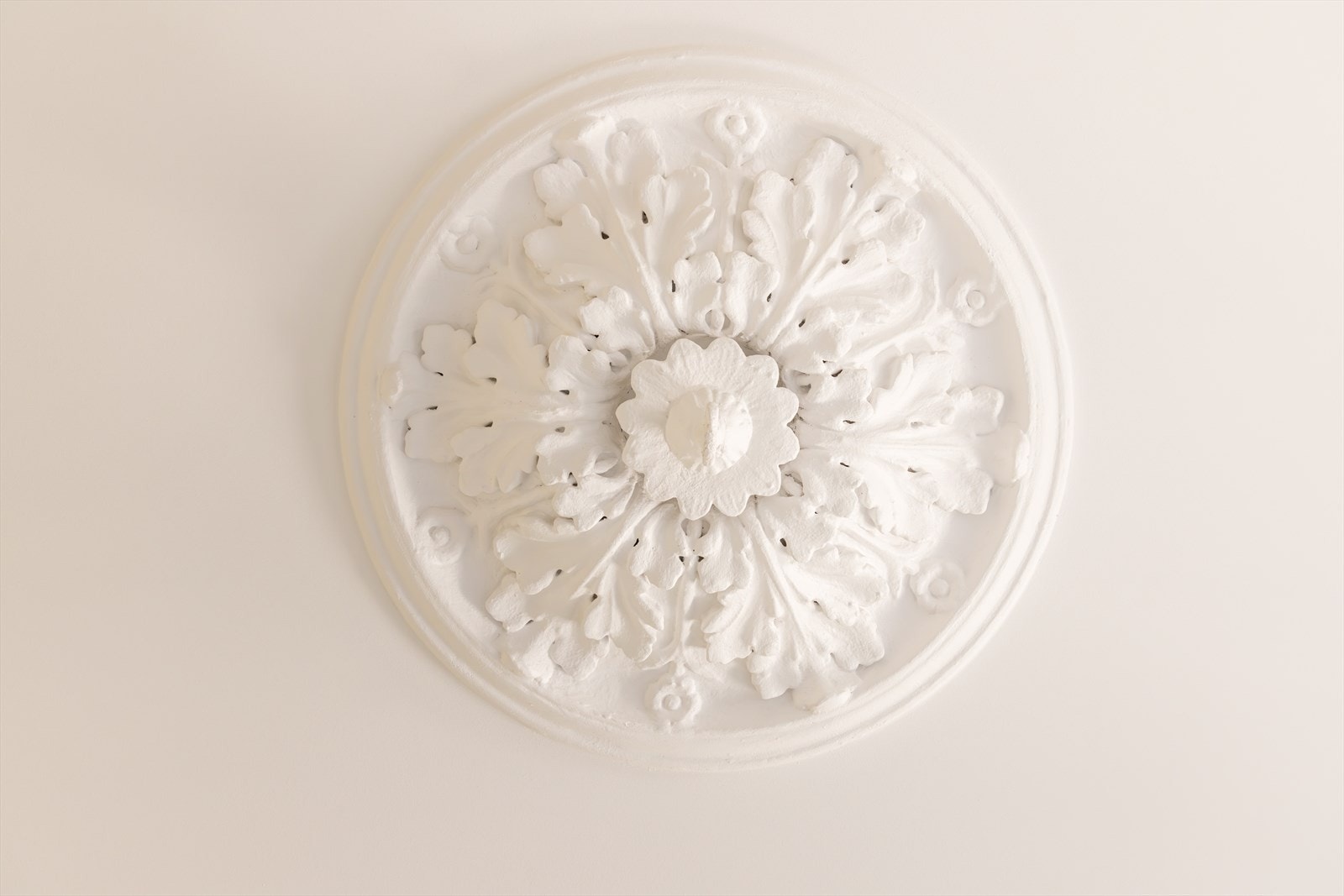 Det er nydelige rosetter og stukkaturer som tilfører en unik karakter og sjarm. Galleribilde