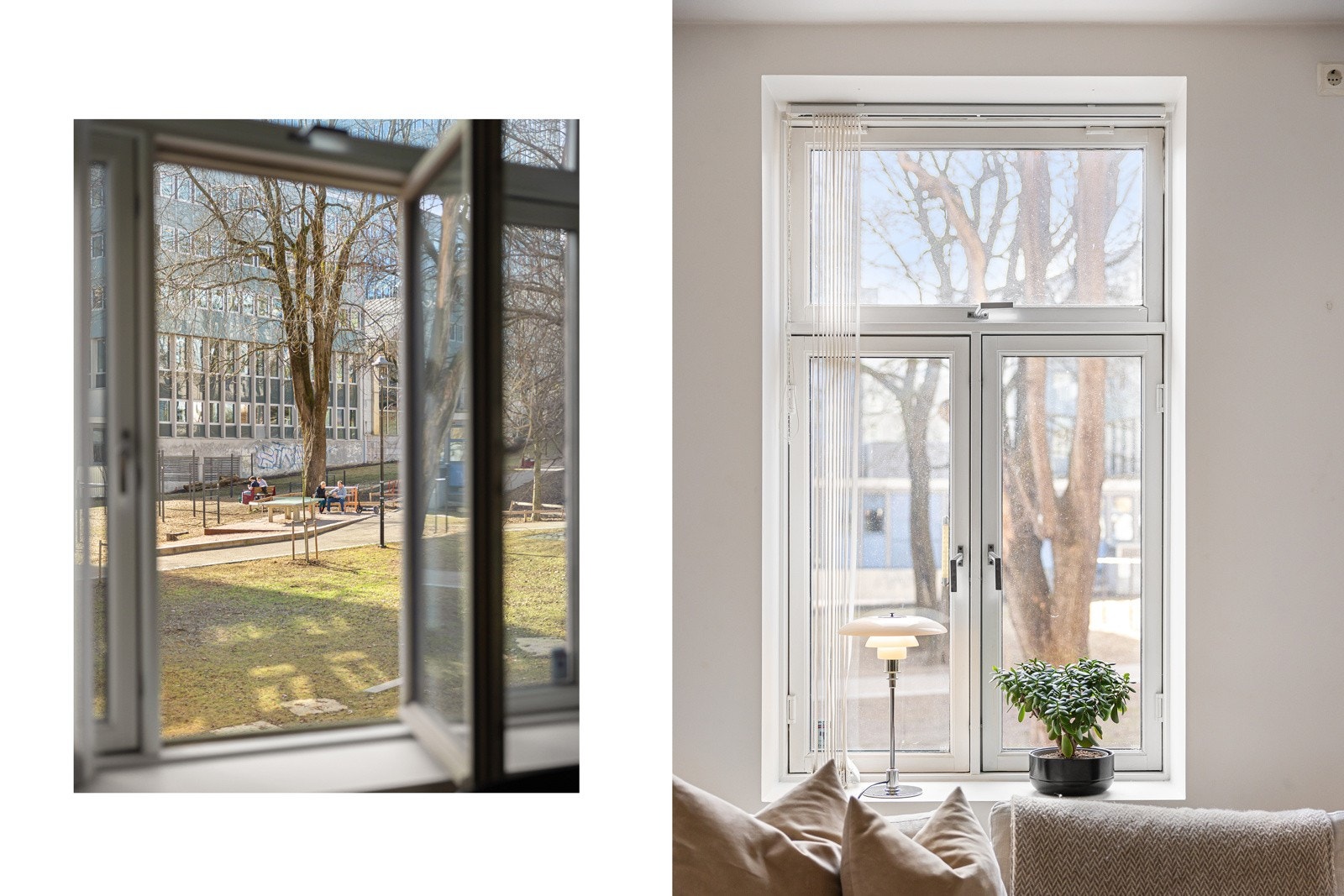 Hyggelig utsyn fra stuen. Galleribilde