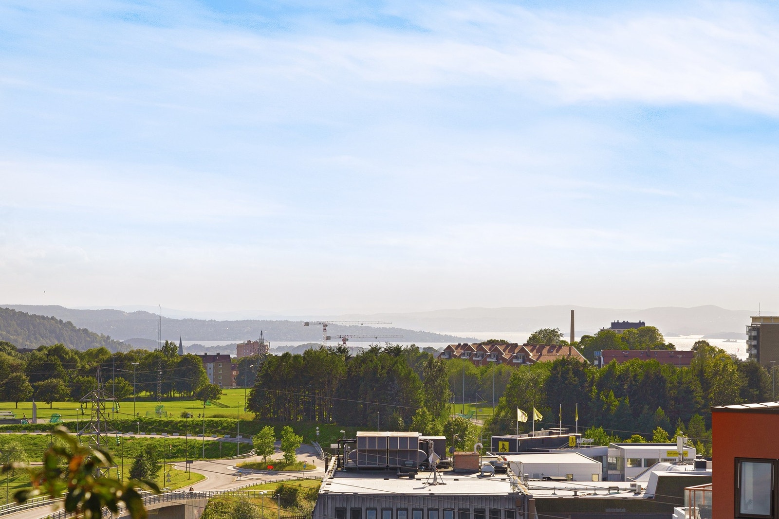 En fantastisk utsikt fra takterrassene. Galleribilde