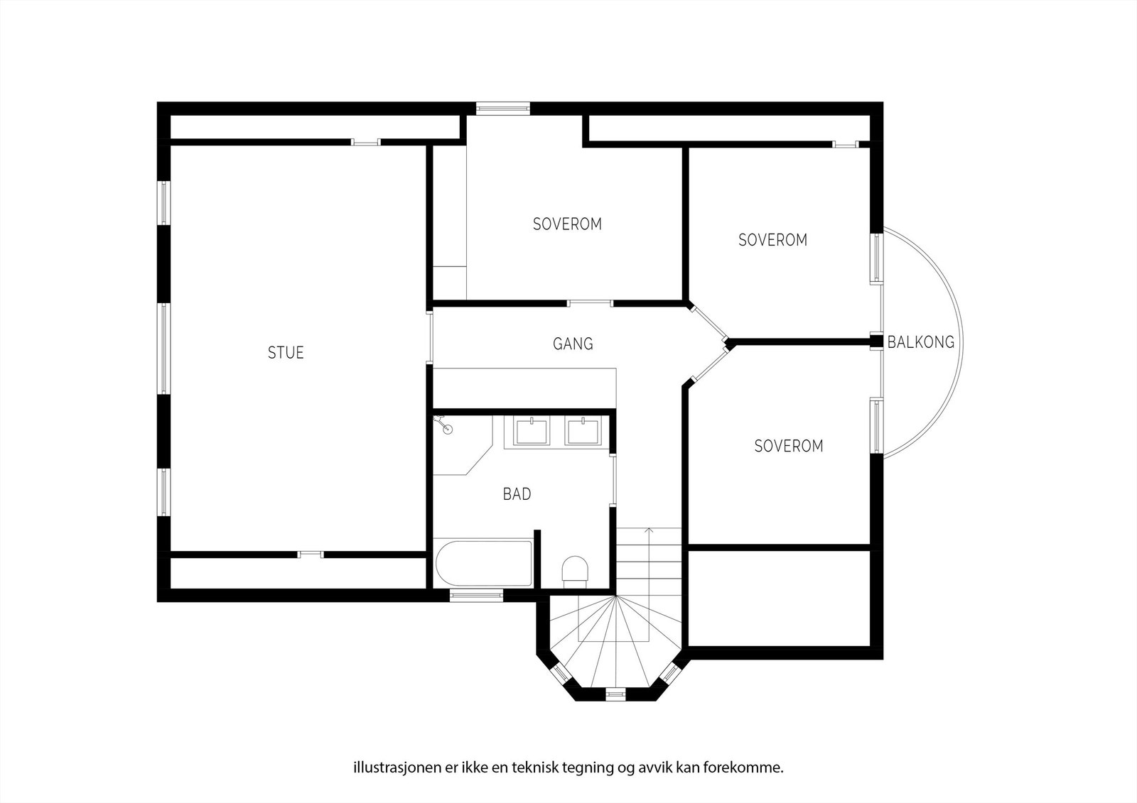 Plantegning 2 etasje Galleribilde