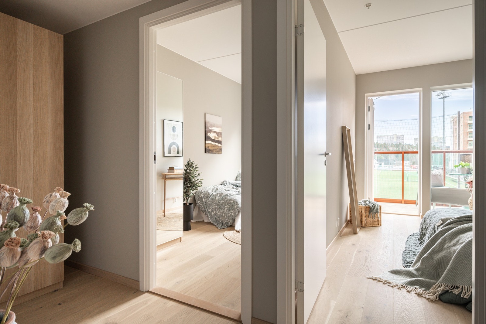 Soverommene ligger vegg i vegg. Galleribilde