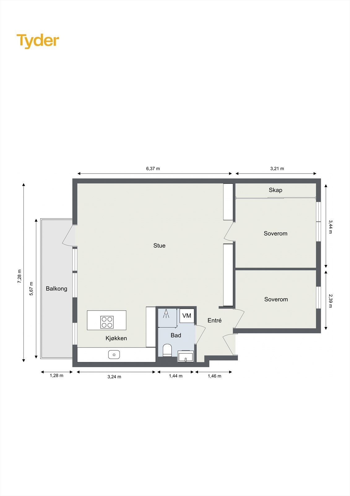 Oppmålt plantegning. Galleribilde