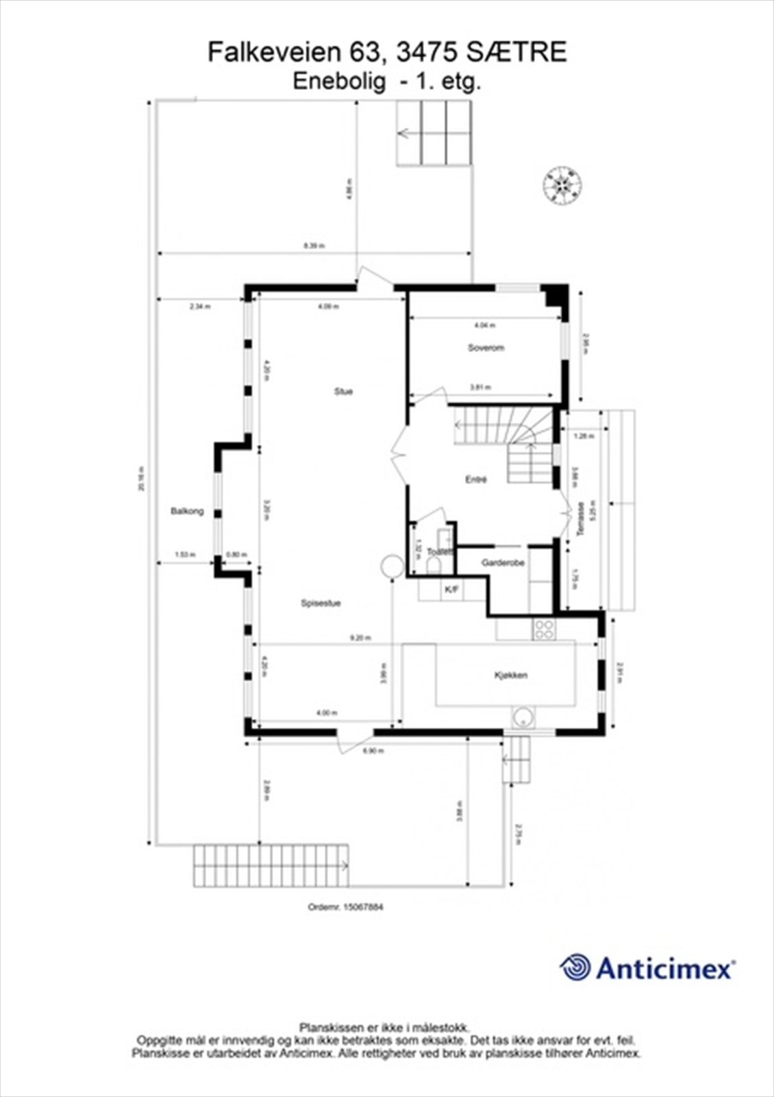 Plantegning 1.etg Galleribilde