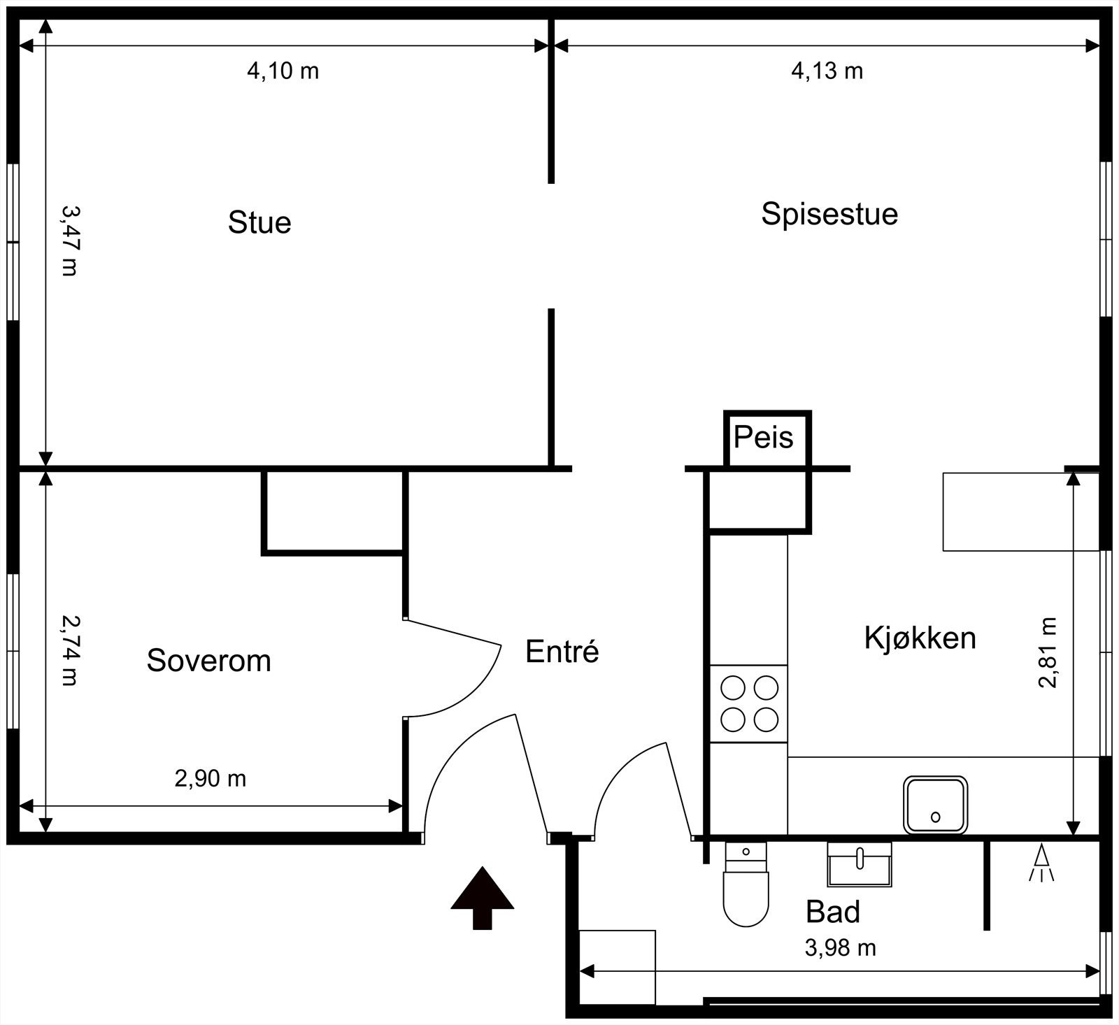 Plantegning Galleribilde