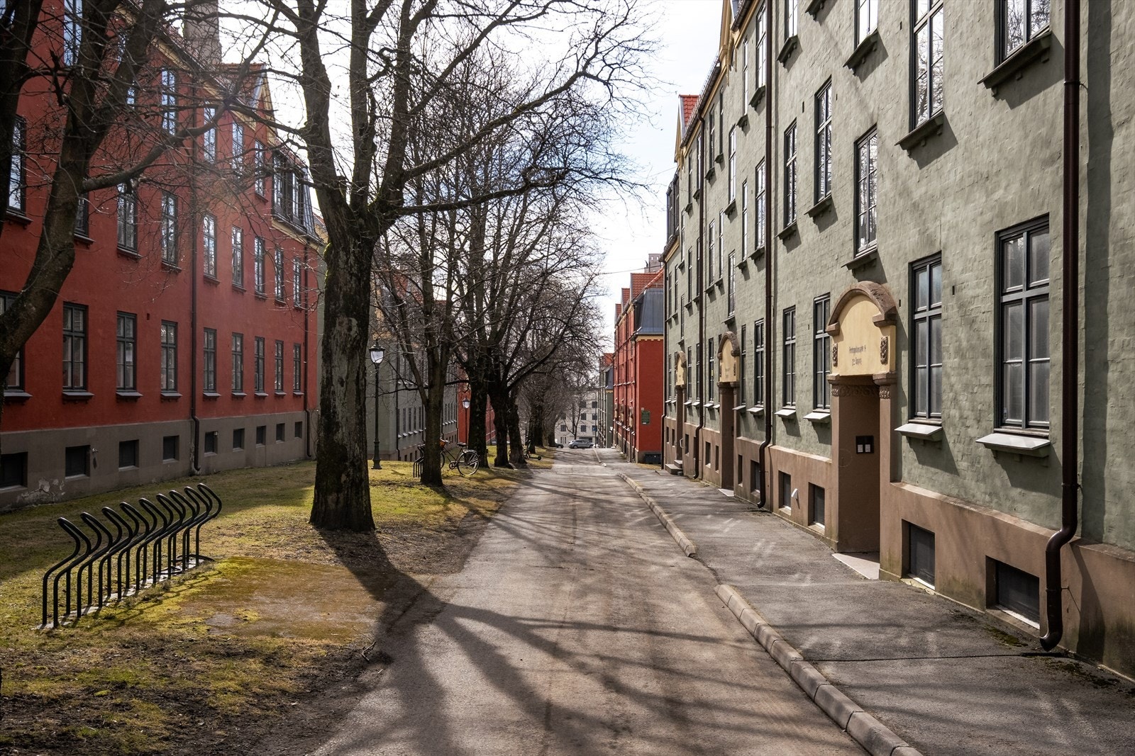 Rolig og stille gate Galleribilde