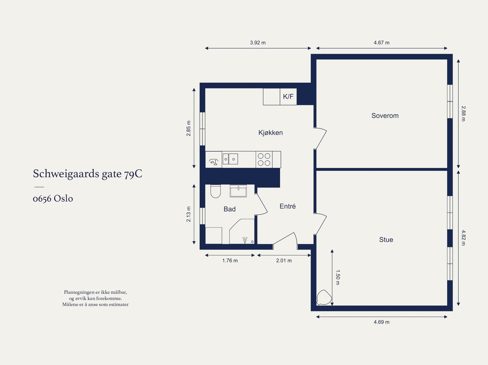 Leiligheten har en praktisk planløsning i 4. etasje som skaper en lun atmosfære. Galleribilde
